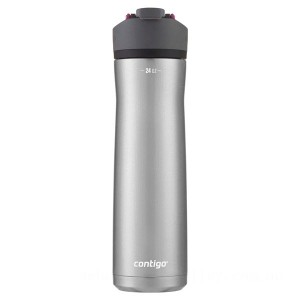 Contigo CORTLAND CHILL 2.0 Stainless Steel Water Bottle with AUTOSEAL® Lid, Stainless Steel with Dragon Fruit, 24 oz Limited Offers