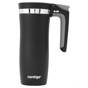 Contigo AUTOSEAL Handled Vacuum-Insulated Stainless Steel Travel Mug with Easy-Clean Lid, 16 oz., Black Best Price