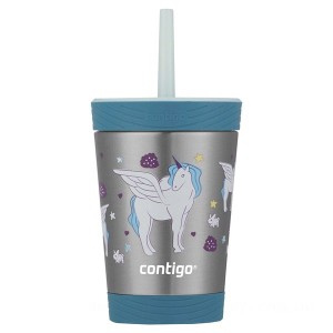 Contigo Spill-Proof Kids THERMALOCK Stainless Steel Tumbler with Straw, 13 oz., Unicorn on Clearance