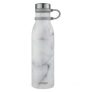 Contigo Couture THERMALOCK Vacuum-Insulated Stainless Steel Water Bottle, 20 oz., Wihite Marble on Clearance