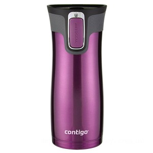 Contigo AUTOSEAL West Loop Vacuum-Insulated Stainless Steel Travel Mug with Easy-Clean Lid, 16 oz., Radiant Orchid on Clearance