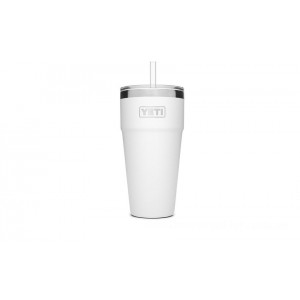YETI Rambler 26 oz Stackable Cup with Straw Lid white Cheap