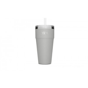YETI Rambler 26 oz Stackable Cup with Straw Lid granite-gray Cheap