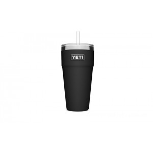 YETI Rambler 26 oz Stackable Cup with Straw Lid black Cheap