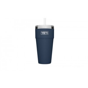 YETI Rambler 26 oz Stackable Cup with Straw Lid navy Cheap