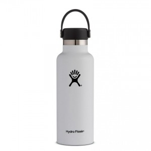 Hydro Flask 18oz Standard Mouth Water Bottle White Discounted