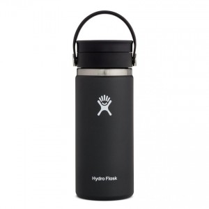 Hydro Flask 16oz Wide Mouth Coffee Travel Mug Black Outlet Sale