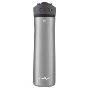 Limited Sale Contigo ASHLAND CHILL 2.0 Stainless Steel Water Bottle with AUTOSPOUT® Lid, Stainless Steel with Juniper, 24 oz