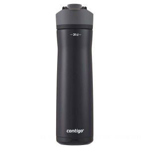 Limited Clearance Contigo CORTLAND CHILL 2.0 Stainless Steel Water Bottle with AUTOSEAL® Lid, Painted Liorice, 24 oz