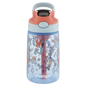 Limited Clearance Contigo Kids Water Bottle with Redesigned AUTOSPOUT Straw, 14 oz., Mermaids