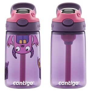 Limited Clearance Contigo Kids Water Bottle with Redesigned AUTOSPOUT Straw, 14 oz, 2-Pack, Girls Monsters
