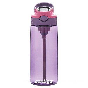 Limited Clearance Contigo Kids Water Bottle with Redesigned AUTOSPOUT Straw, 20 oz, Eggplant & Punch