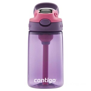 Cheap Contigo Kids Water Bottle with Redesigned AUTOSPOUT Straw, 14 oz., Eggplant & Punch