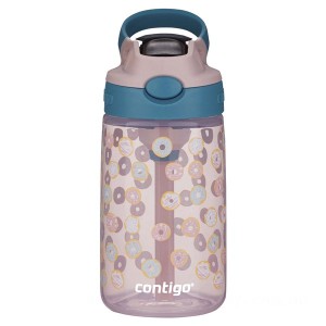 Contigo Kids Water Bottle with Redesigned AUTOSPOUT Straw, 14 oz., Doughnut Discounted