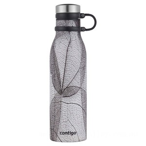 Contigo Couture THERMALOCK Vacuum-Insulated Stainless Steel Water Bottle, 20 oz., White Leaf on Sale