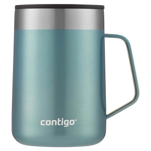 Contigo® Stainless Steel Vacuum-Insulated Mug with Handle and Splash-Proof Lid, Bubble Tea, 14 oz Outlet Sale
